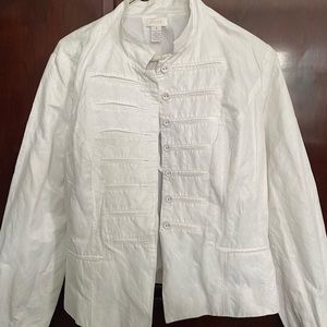 Chico’s White military style Blazer